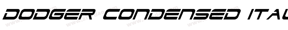 Dodger Condensed Italic字体转换